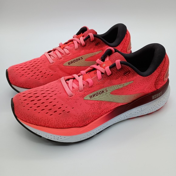 Brooks Shoes - Brooks Ghost 16 Pink Orange Running Shoes Womens 7 Medium